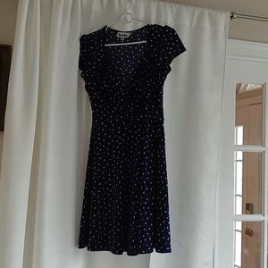 Petite Leota Polka Dot Wrap Dress